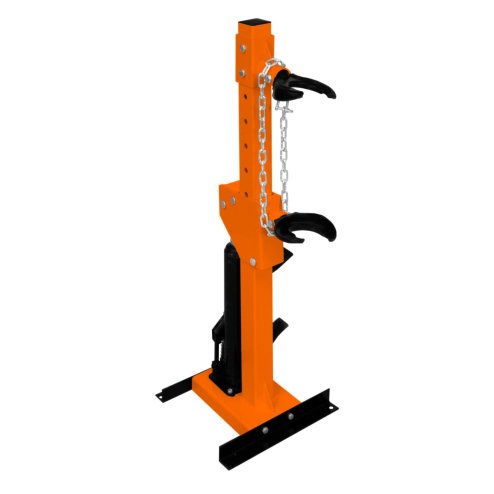 Hydraulic Coil Spring Compressor Strut Tool 3 Ton Tonne 3000KG Load Capacity 8 Height Adjustable Levels Foot Pedal Powder Coated Steel Auto Car Van Repair 2 x Large & 2 x Small Clasp Attachments