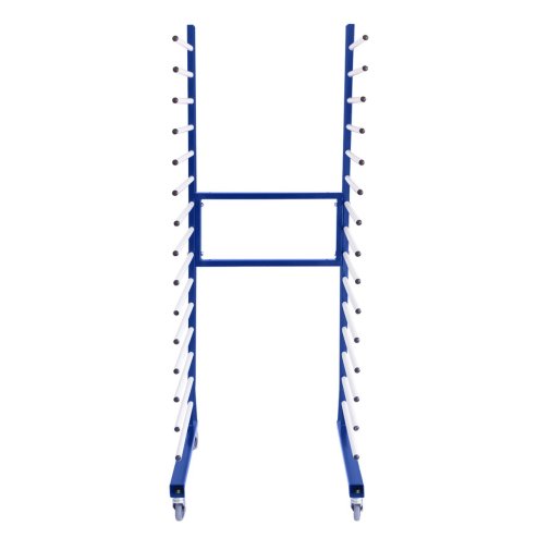 Combi Spray Drying Rack Blue Trolley Eco Paint Shop Woodworking Dry Storage 4 Heavy Duty 360 Degree Castors Mobile 15 Layers 25kg Per Layer 375kg Total Capacity Adjustable Width 182 H x 35/65 W x 59 D