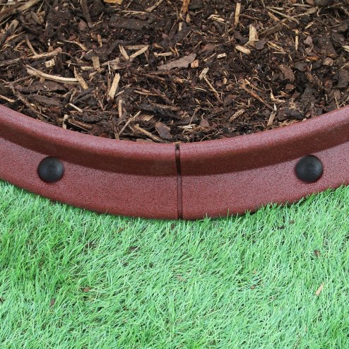 Flexible Lawn Edging Garden Border Grass Pathways Path Edge Vegetable Plot Flowerbed Raised Borders Rubber Artificial Grass Terracotta | Pack of 40 x 1.2m