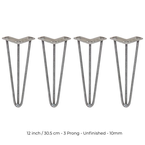 4 x Hairpin Legs / Hair Pin Legs Set SkiSki Legs Furniture Desk Bench Chair Table 12
