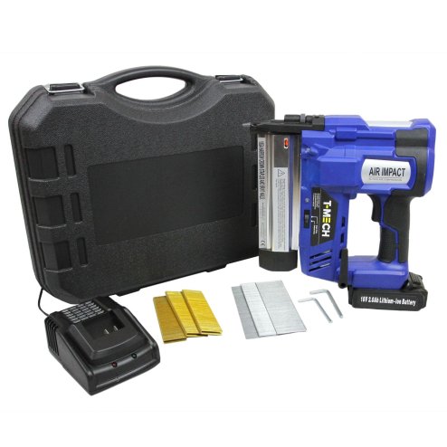 T-Mech 2 in 1 Nail & Staple Gun Cordless Powerful Electric Heavy Duty Stapler Nailer Tacker 18V, 600 x Nails & Staples