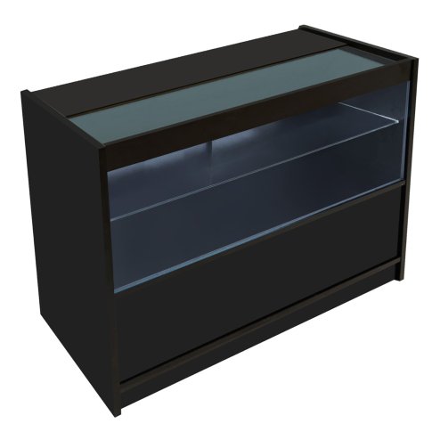 Europa LED Shop Counter Set B1200, C1200, TB60 & LM60 - Black