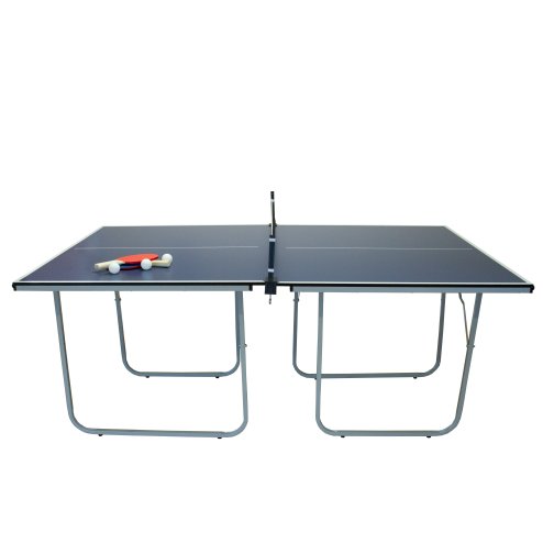 Table Tennis Table Folding Legs Ping Pong Portable Compact Easy Quick Installation Multifunctional Games Indoor Outdoor 2 Bats 5 Balls Net Powder Coated Iron 12mm MDF 181 x 102 x 76cm 26kg
