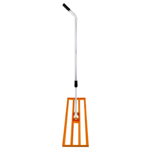 Lawn Leveller & Rotary Spreader Gritter Fertiliser Garden Levelling Rake Lute 100 x 32cm Orange Removable Extendable Handle Salt Grit Sand Seed Rain Cover & Gloves