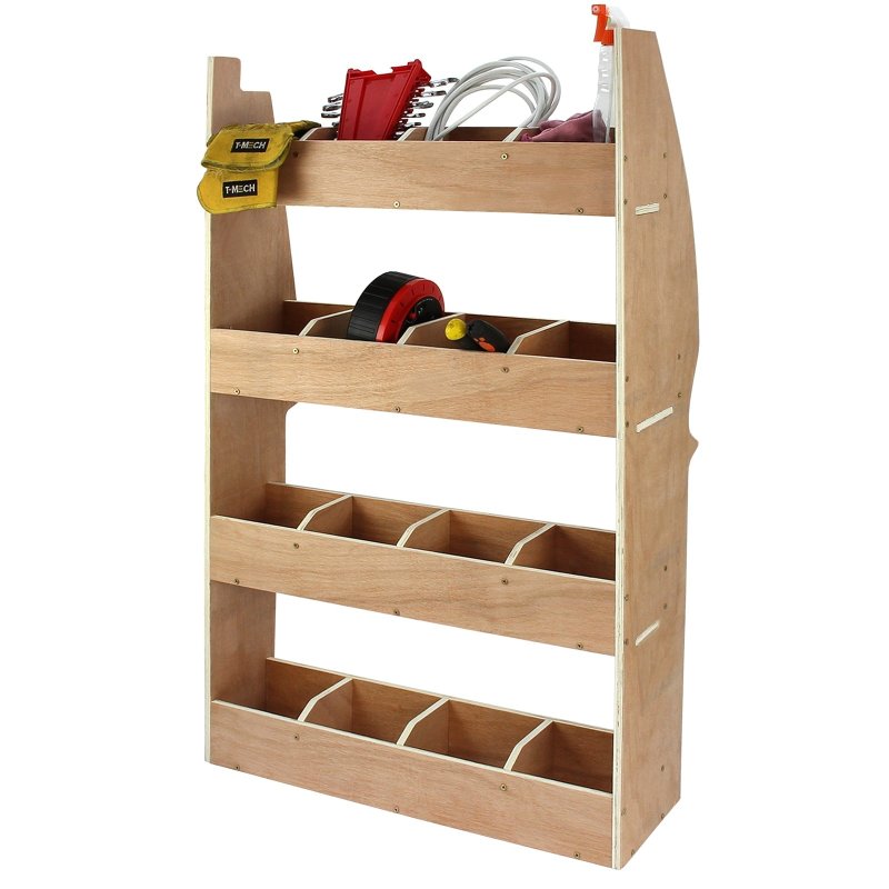 Van Lining Carpet Super Stretch + Glue & Citroen Berlingo Rack Bundle, 11m2 Dark Grey Anthracite, Van Racking, Vans, Motor Homes, Cars, Shelving Unit with 4 Shelves, 12mm Plywood, 4 Tier Racking Unit