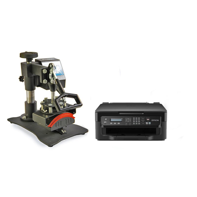 Cap Heat Press Machine Sublimation Transfer Vinyl Baseball Hat + Printer Package