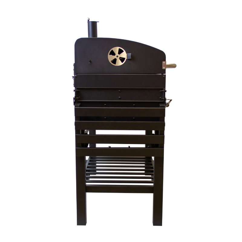 XXL BBQ Smoker Charcoal Barbecue Grill Portable Stainless Steel Adjustable Furnace Thermometer Side Shelves Hanging Hooks Bottle Opener Wheels & Union Jack Bunting Triangle Flags 10m Double Sided