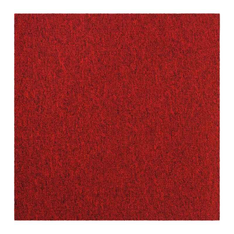 40 x Carpet Tiles Scarlet Red 10m2 Heavy Duty Commercial Retail Shop Office Home Domestic Premium Flooring Easy Installation 50cm x 50cm Square Anti Slip