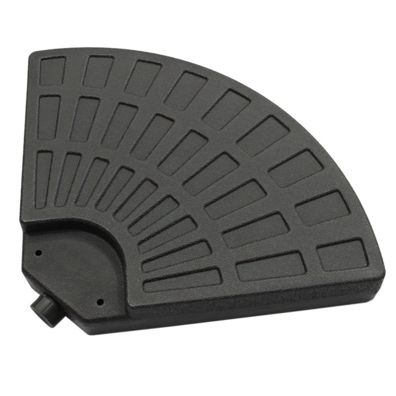 Monster Shop Dark Grey Fan Cantilever Parasol Base Garden Patio Outdoor Umbrella Weight Stand Sand Water Filled Garden Furniture 100cm x 100cm x 7cm