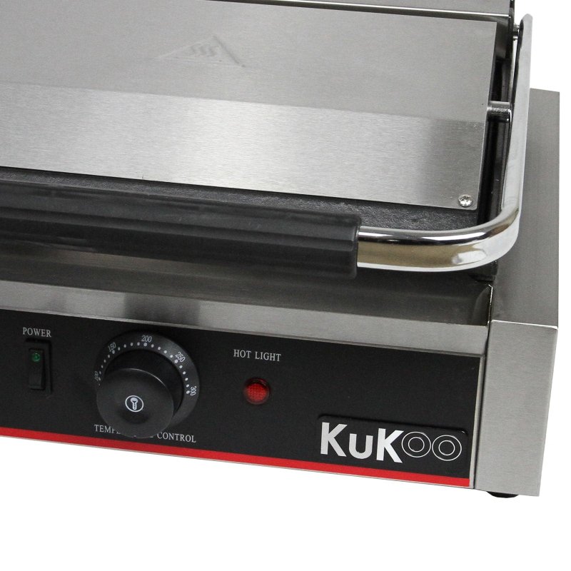 KuKoo Grooved Panini Press Ribbed Contact Grill Toaster Sandwich Maker Commercial Catering Machine
