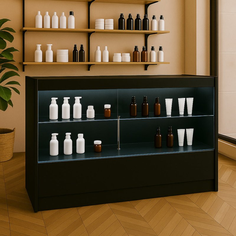 LED Retail Shop Counter C1500 - Black