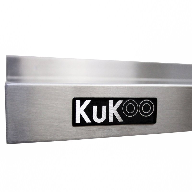 KuKoo Commercial Catering Corrosion Resistant x 2 Stainless Steel Kitchen Wall Shelf & Free Microfiber Cloths 1940mm x 300mm