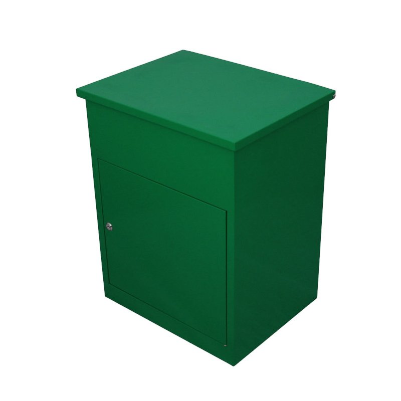 Parcel Post Box Lockable Wall Mounted Secure Large Outdoor Letter Smart Mail Drop Box Weatherproof Galvanised Steel | 5 Keys | 580 x 460 x 360mm - Green