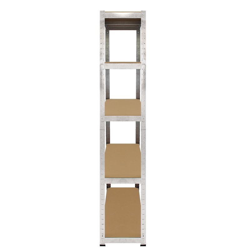 Monster Racking 4 x Galwix Steel Shelving, 175kg/shelf, 90 x 30 x 180cm, 5 Tier Galvanised Storage Bays