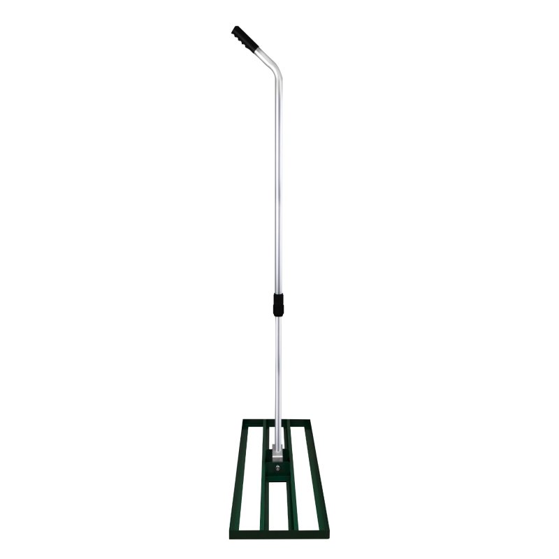 Lawn Leveller & Rotary Spreader Gritter Fertiliser Garden Levelling Rake Lute 100 x 32cm Green Removable Extendable Handle 1.15 - 1.9m Easy Grip 25kg Capacity Salt Grit Sand Seed Rain Cover & Gloves