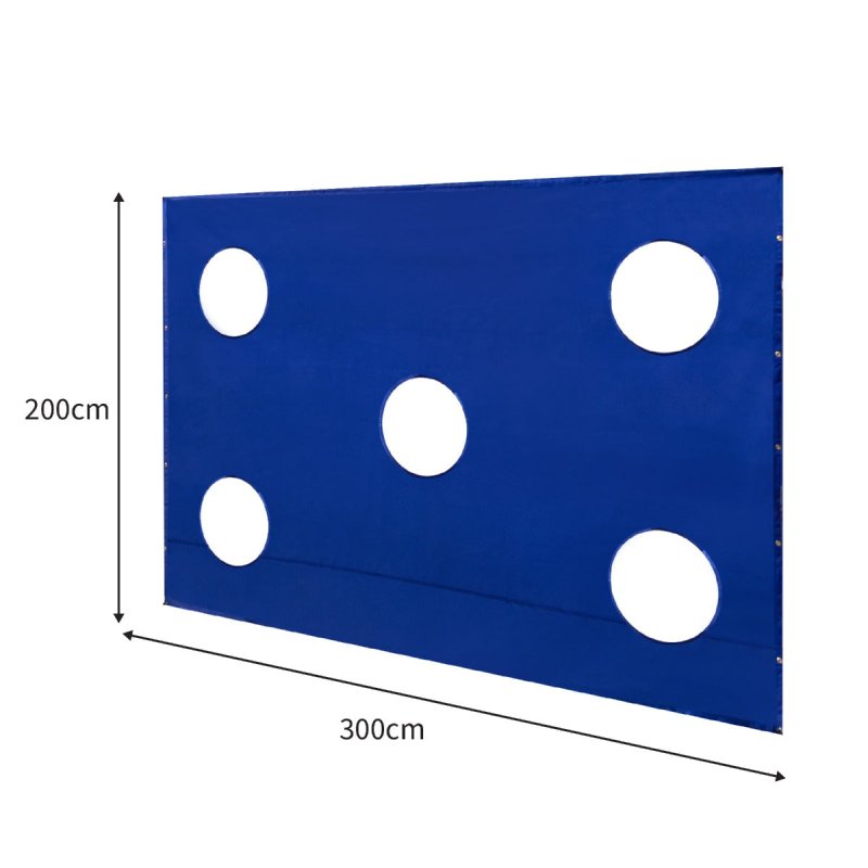 Golf Cage Target Practice Sheet 3m x 2m 5 x 38.5cm Holes Waterproof 210D Oxford Fabric 12 Bungee Cords Lightweight Portable Blue Outdoor Indoor Monster Shop