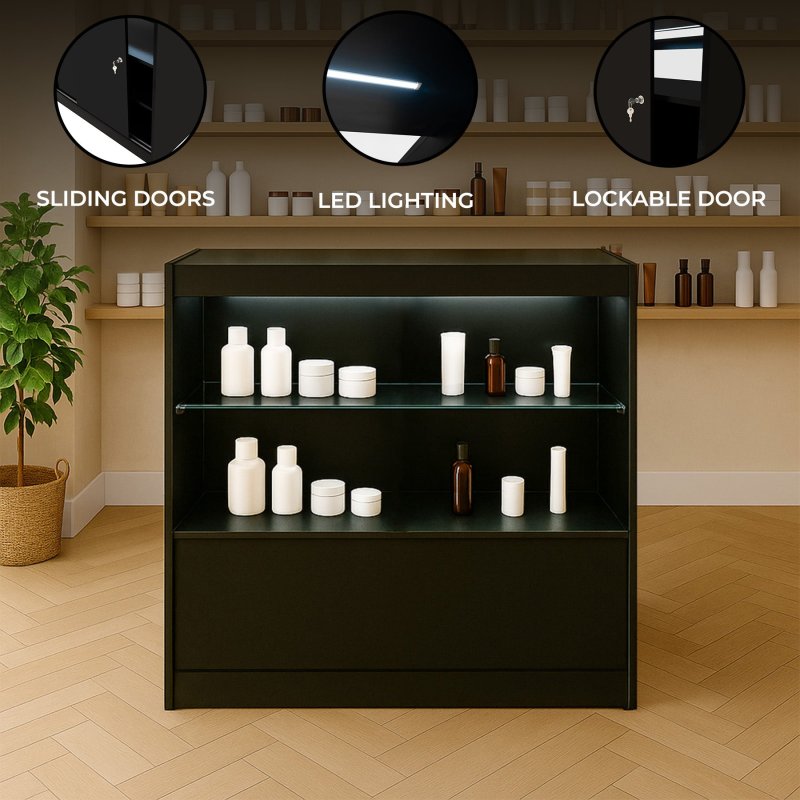 LED Retail Shop Counter C900 - Black