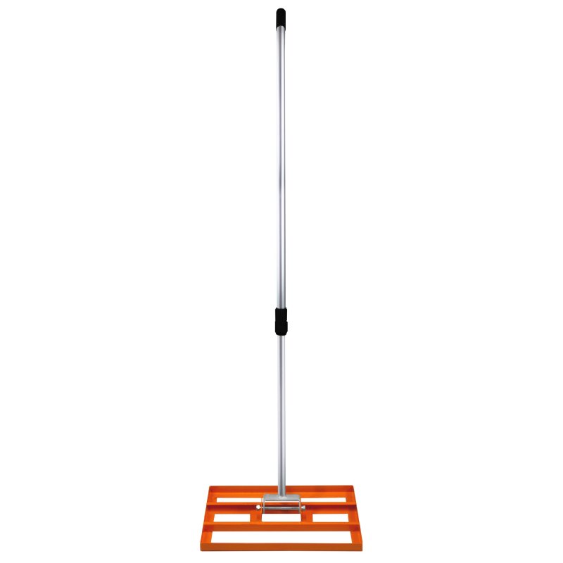 Lawn Leveller & Aerator Manual Grass Roller 3.8cm Spikes 50cm x 32cm Orange Levelling Rake Lute Removable Dual Purpose Extendable Handle 1.15 - 1.9m Easy Grip Heavy Duty Steel Aluminium Garden Tool