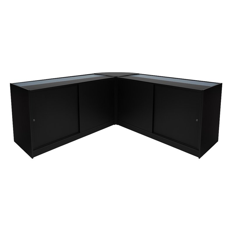 Harmonia LED Shop Counter Set B1500, C1500 & LM60 - Black