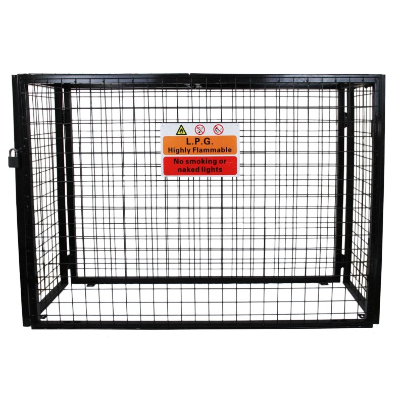 Gas Bottle Collapsible Cylinder Bottle Storage Security Galvanised Powder Coated Steel Mesh Cage 1000mm