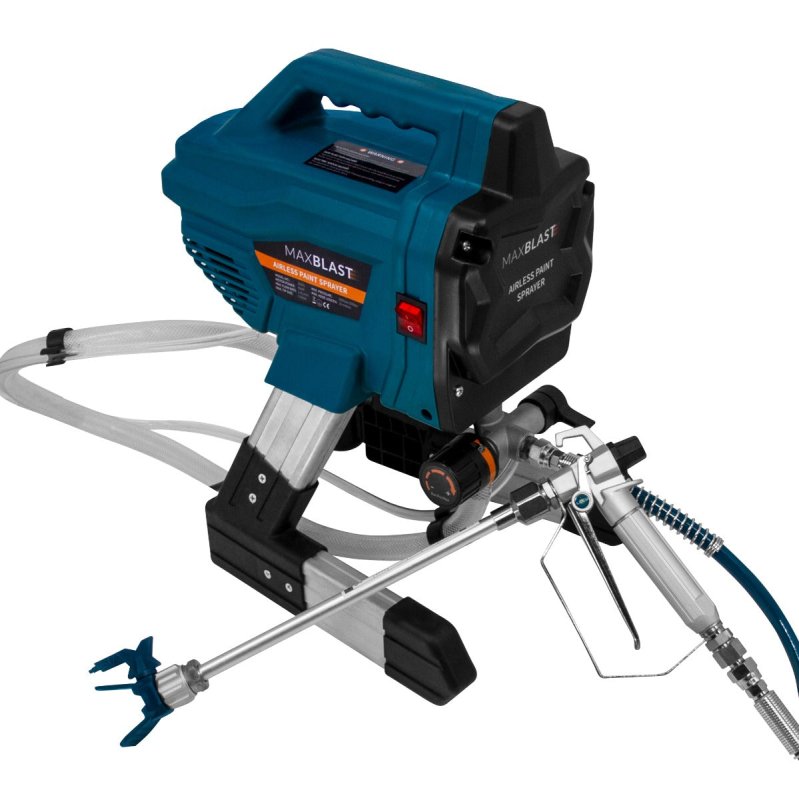 Airless Paint Sprayer Commercial High Pressure Electric Handheld DIY Interior Wall Spray Gun Machine Kit 0.43mm Tip 7.5m Hose 30cm Extension Pole 2900PSI 1.4L / Min 650W 240V 208 Bar FREE Gloves