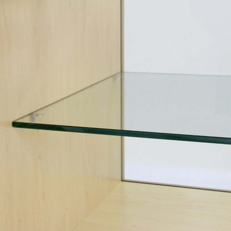 MonsterShop C1200 Shop Counter Glass Retail Showcase Display Cabinet, Maple, 120cm x 90cm x 60cm