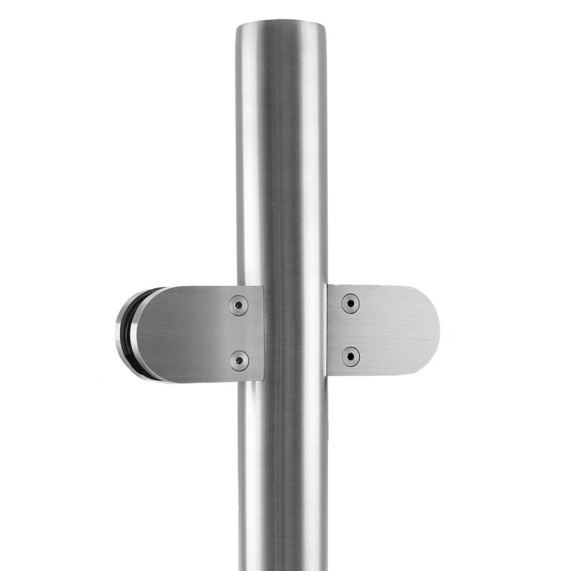 MonsterShop Stainless Steel Balustrade 900mm High Mid Post, Decking Landing Staircase, Brushed Metal