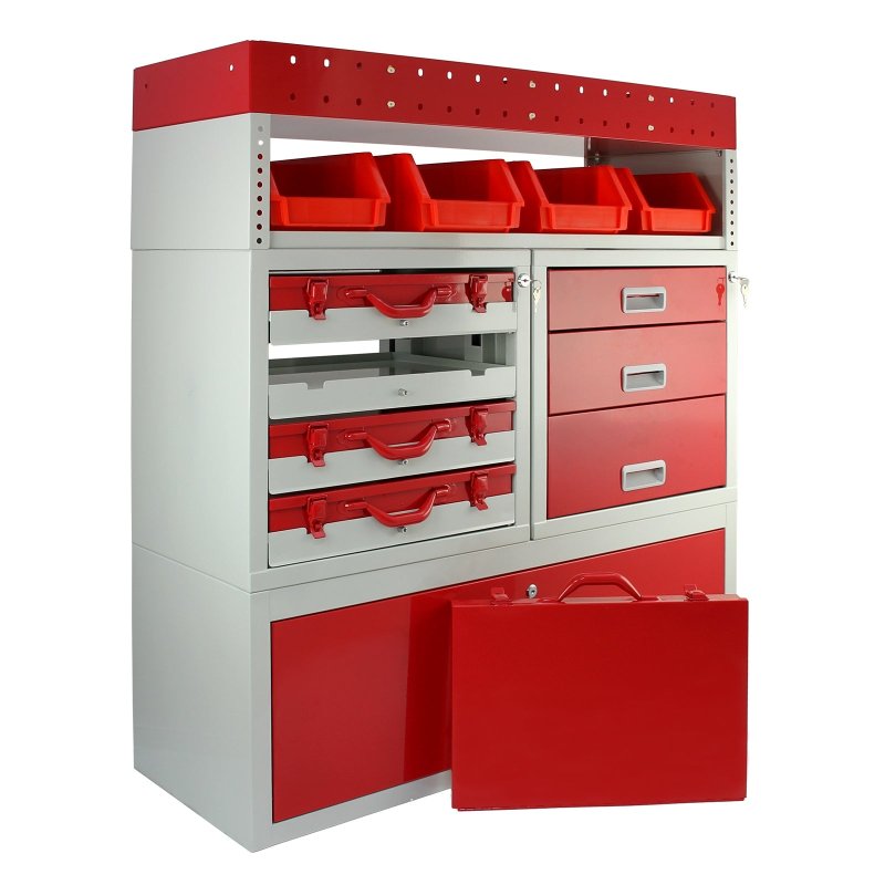 Monster Racking Firecracker Secure Van Racking Garage Storage Unit Red 101.6cm x 117.8cm x 36cm