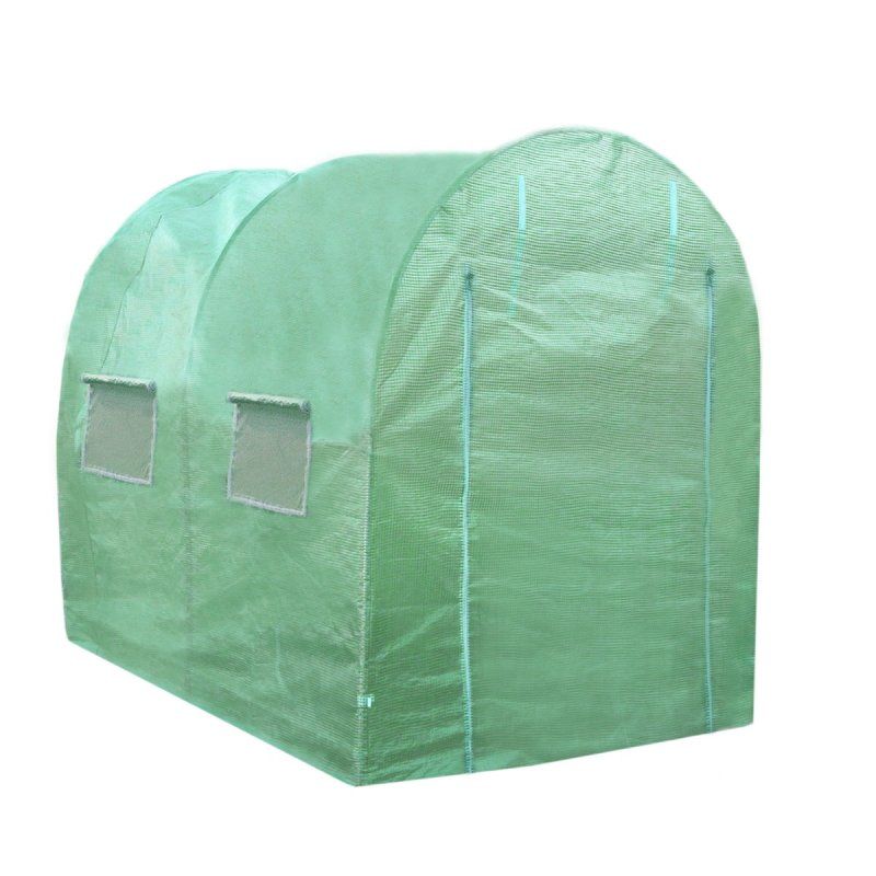 Polytunnel Greenhouse Walk In Galvanised Windows Doors Growhouse PE Cover Gardening Metal Frame Outdoor Garden Tent Vegetable Flower Plant 25mm Diameter | 4 x 2m