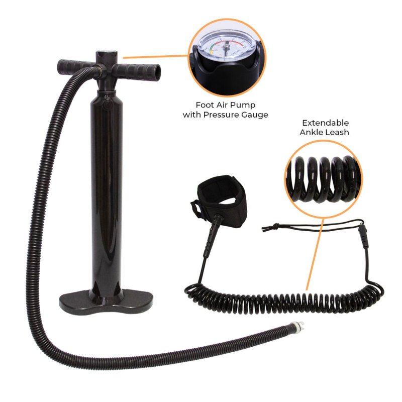 Inflatable Paddle Board Stand Up 10ft SUP Lightweight 6.75kg Water Sports Surfboard Non-Slip Deck Carry Bag Hand Pump Adjustable Paddle Elasticated Ankle Leash 3 Fins Waterproof Phone Case Repair Kit