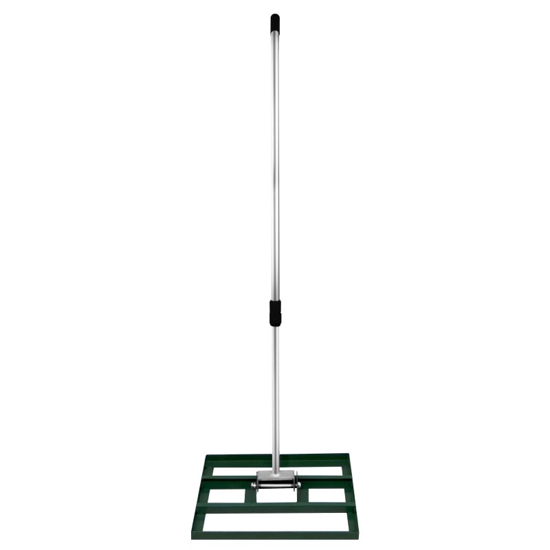 Lawn Leveller & Aerator Manual Grass Roller 3.8cm Spikes 50cm x 32cm Green Levelling Rake Lute Removable Dual Purpose Extendable Handle 1.15 - 1.9m Easy Grip Heavy Duty Steel Aluminium Garden Tool