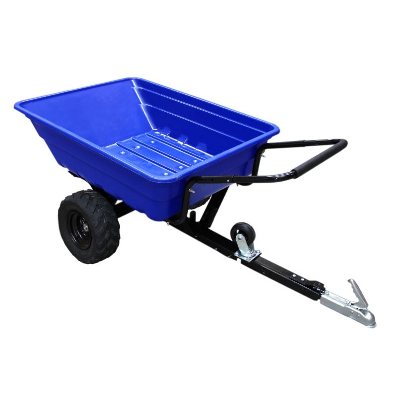 ATV Trailer Garden Tipping Quad Farm Heavy Duty Tractor Dump Cart Off-Road Tyres 295kg