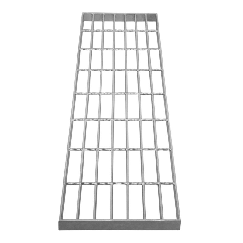 Galvanised Grating Floor Forge Walkway Mesh Floor Panel Grid Drainage Gutter Vent Heavy Duty Weatherproof Steel Zinc Coated 800mm x 240mm x 30mm 4mm Metal Thickness 192kg Load Capacity