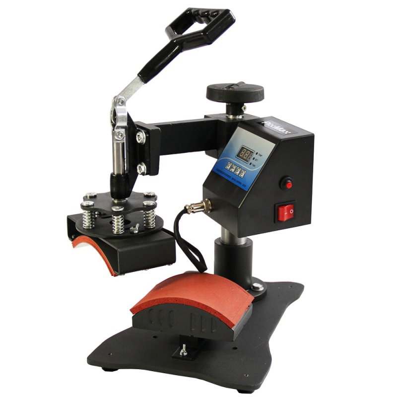 PixMax Cap Heat Transfer Sublimation Press Machine for Personalised Caps & Hats, Black