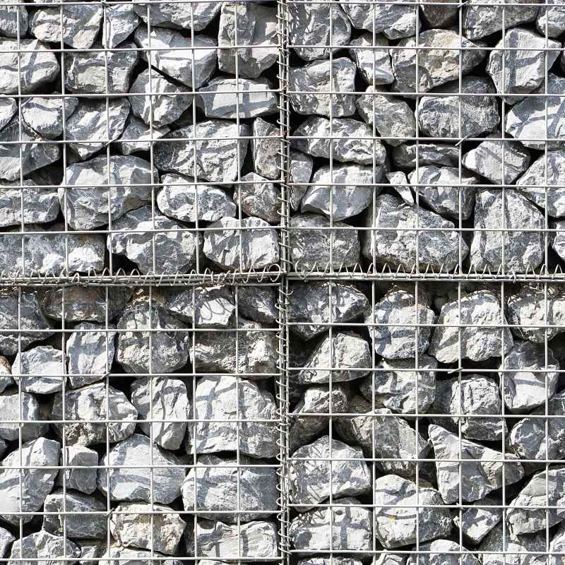 Gabion Baskets Cages Mesh Wire Galvanised Steel Outdoor Stone Basket Spiral Retaining Wall Planter Garden / 100 x 80 x 30cm / 6 Pack