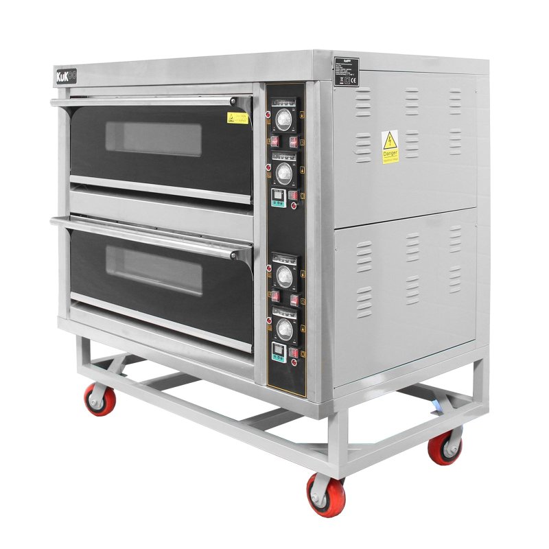 KuKoo Commercial Baking & Pizza Oven, Large Twin Deck Stone Base, Electric Single / Three Phase