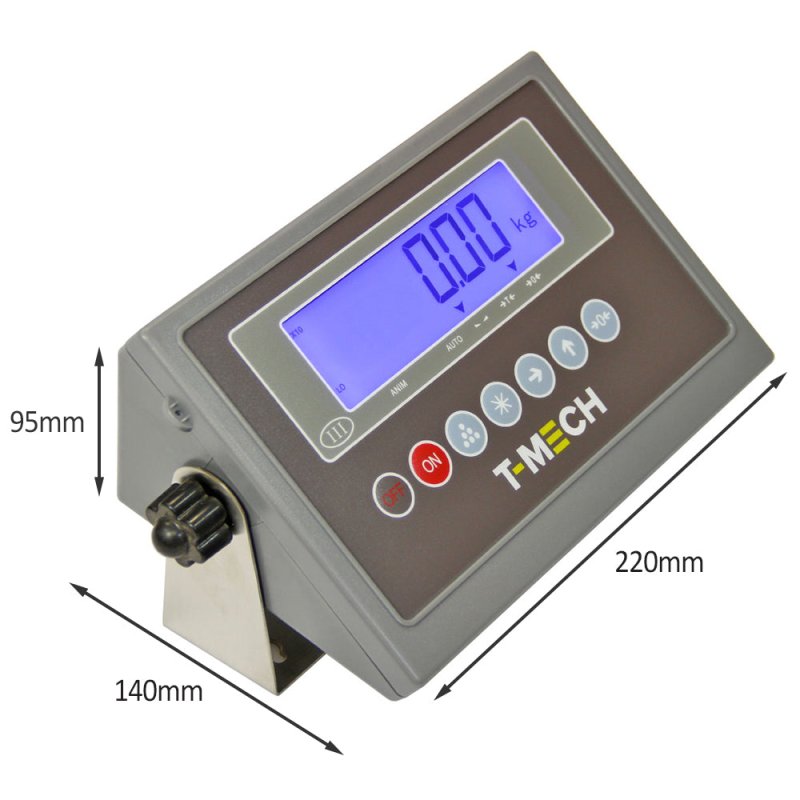 T-Mech Industrial Platform Pallet Weighing Scales, Steel, 80cm x 80cm