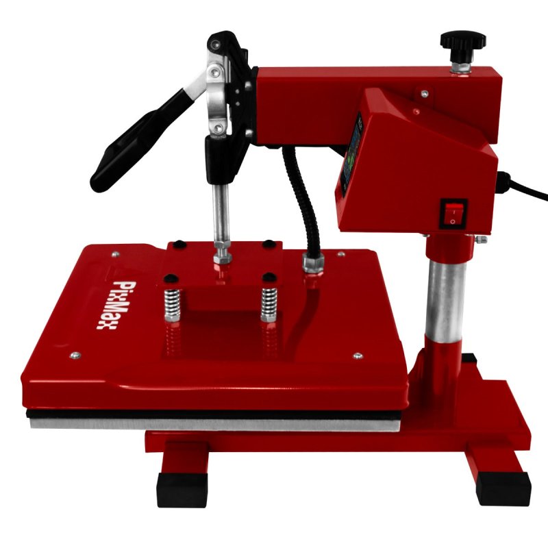 Heat Press Digital Transfer Machine Sublimation Printer 38 x 38cm Flat Swing Touchscreen Display Adjustable Pressure Ink Vinyl 250C DIY Professional T-shirt Charity Business 10 Sublimation Sheets