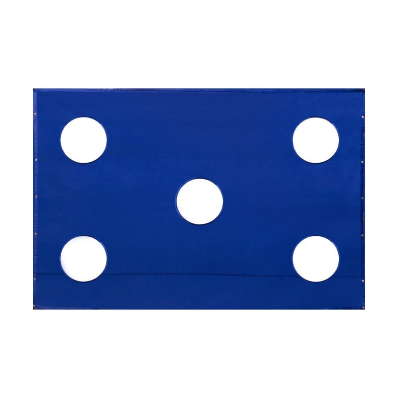 Football Goal Target Sheet 8 x 6ft All Weather Portable Training Practice Indoor Outdoor Quick Assembly 16 Bungee Straps 5 x 40.5cm Target Holes 234cm x 173cm