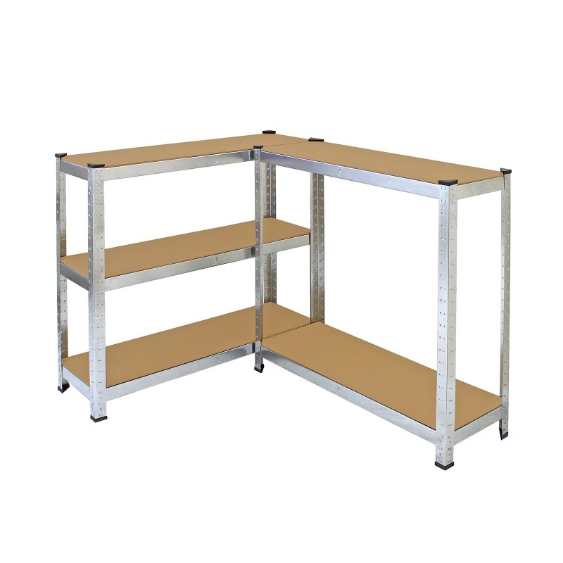 Monster Racking 10 x Galwix Steel Shelving, 175kg/shelf, 90 x 30 x 180cm, 5 Tier Galvanised Storage Bays