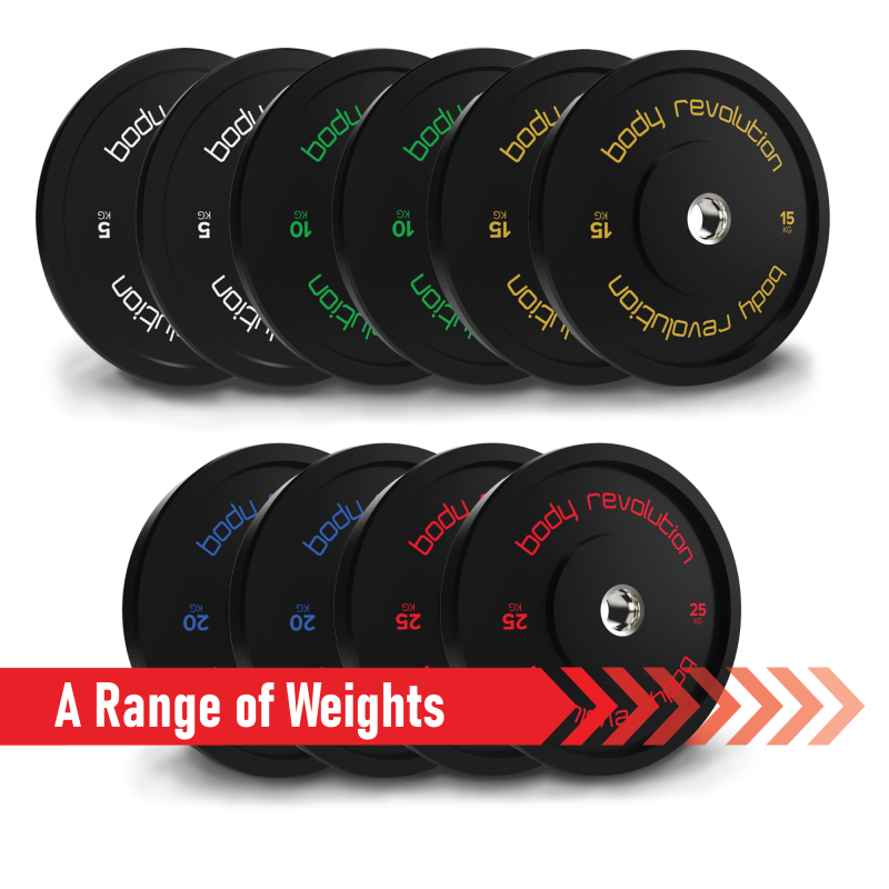Olympic Bumper Plates Black 30kg Set (2 x 5kg) + (2 x 10kg)