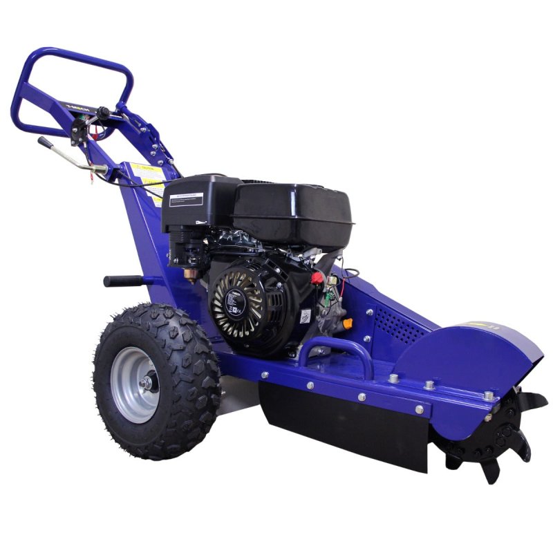 15HP Stump Grinder Tree Root Cutter Removal Machine Petrol 4-Stroke Engine 9 Tungsten Blades 6.5L Fuel Tank 1.1L Oil Tank Heavy Duty Wheels Garden Landscaping FREE Safety Equipment & Tool Kit