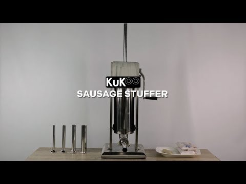 3L Sausage Stuffer Kit Filler Maker 304 Stainless Steel Heavy Duty Commercial Meat Machine Vertical Manual 2 Speeds
