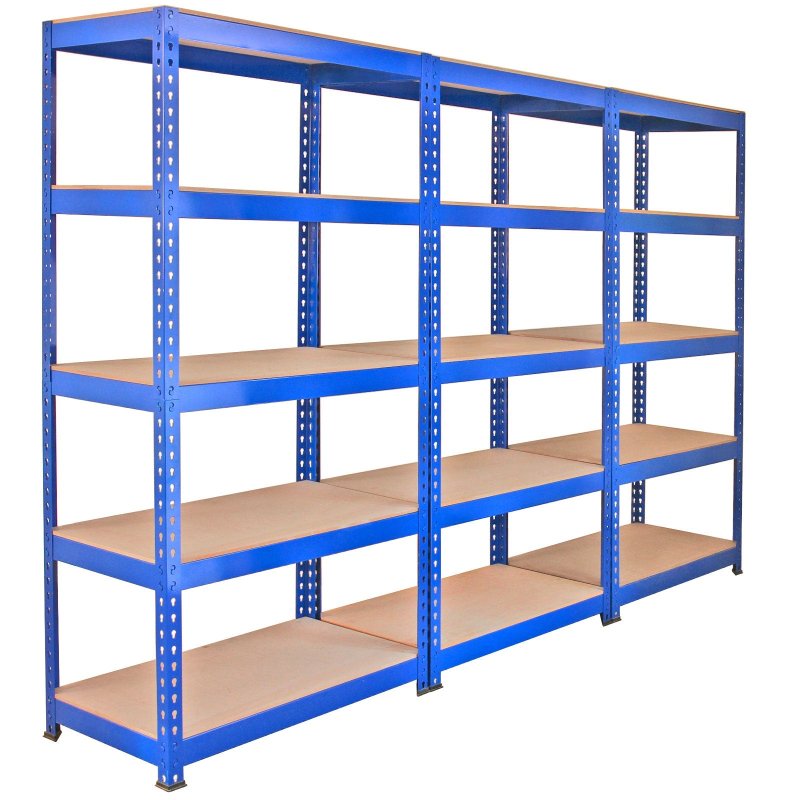 5 Monster Racking Q-Rax Industrial Warehouse Shelving Unit Garage Racks, 200kg/shelf, 90cm/120cm