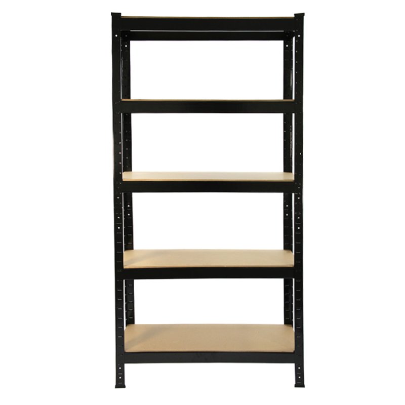 75cm Wide Racking Garage Storage Shelving Heavy Duty 5 Tier Shelf Unit (Black)