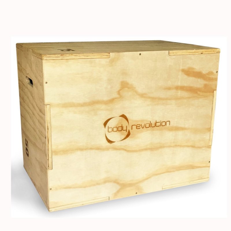 3-in-1 Plyo Box ? Heavy-Duty Plywood Jump Box with 50cm, 60cm, 75cm Heights, Anti-Slip Surface, and Easy Assembly