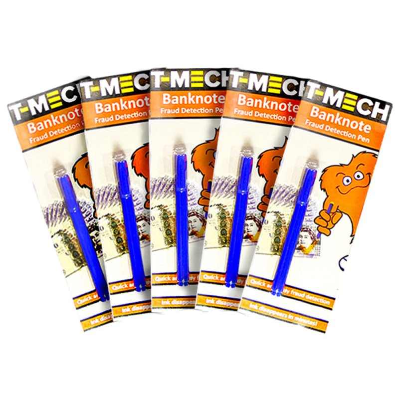 Counterfeit Money Checker Pens Detector Fake Bank Note Currency Checking Pack of 5 Marker Pens