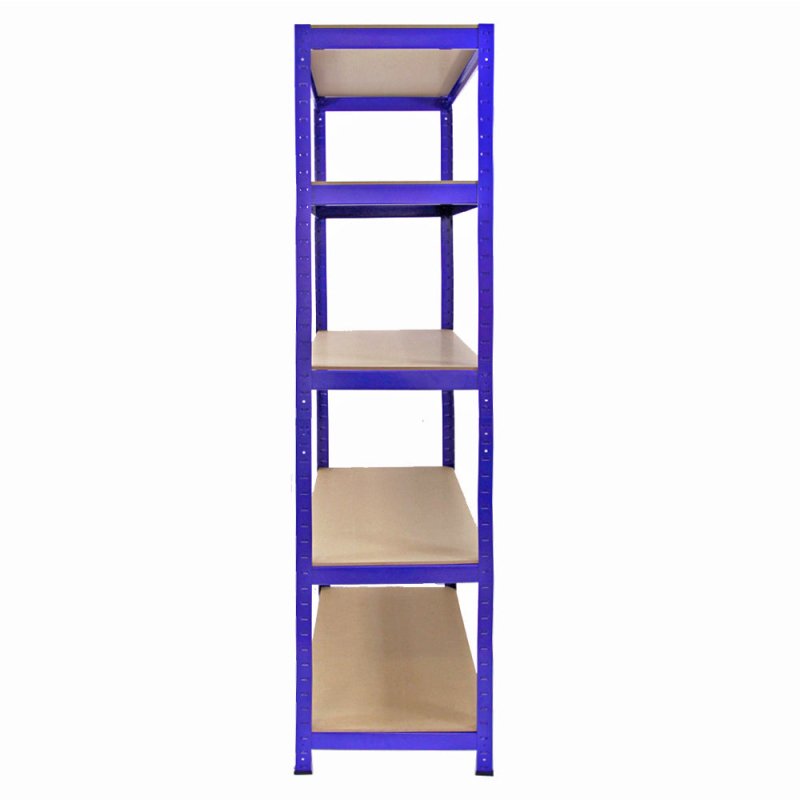 T-Rax Pack of 3 Garage Shelving Units - 5 Tier Heavy Duty Rack for Storage Steel Utility Shelves | Metal & MDF Boltless Racking Assembly System | 4200KG Capacity | 280KG Per Shelf, Blue