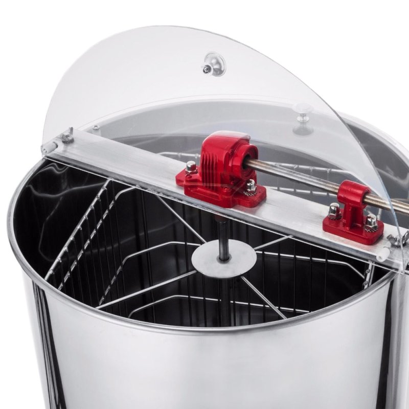 Manual Honey Extractor Separator 4 Frames Stainless Steel Barrel Beehives Honeycomb Spinner Crank Tool With Stand Beekeeping Extractor Equipment