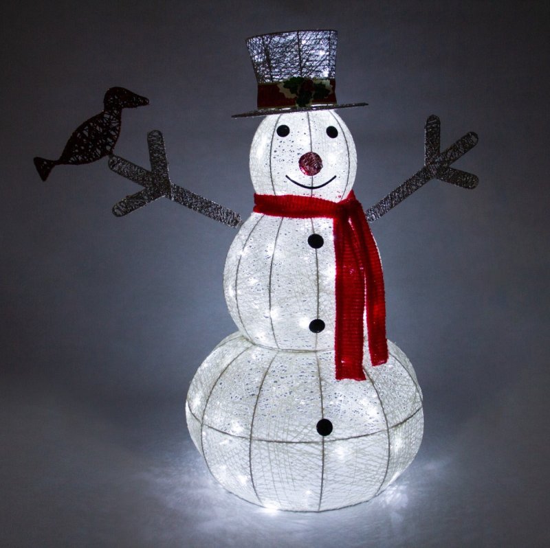 Illuminated Reindeer Deer Snowman LED Lighting Christmas Decoration Cool White Decoration Timer Advent Christmas Lighting Timer Outdoor Garden Decoration White